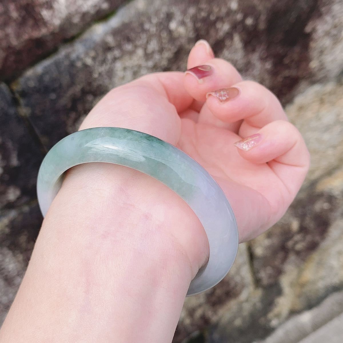 翡翠 ヒスイ腕輪 ミャンマーヒスイ バングル 内径55.7mm 翡翠 