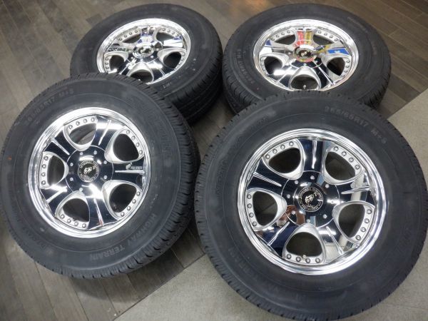S 送料無料 即納！ロデオドライブ ラウウェル 17 6H139.7 7.5J+25 新品タイヤ 265/65R17 ランドクルーザープラド ハイラックス サーフ