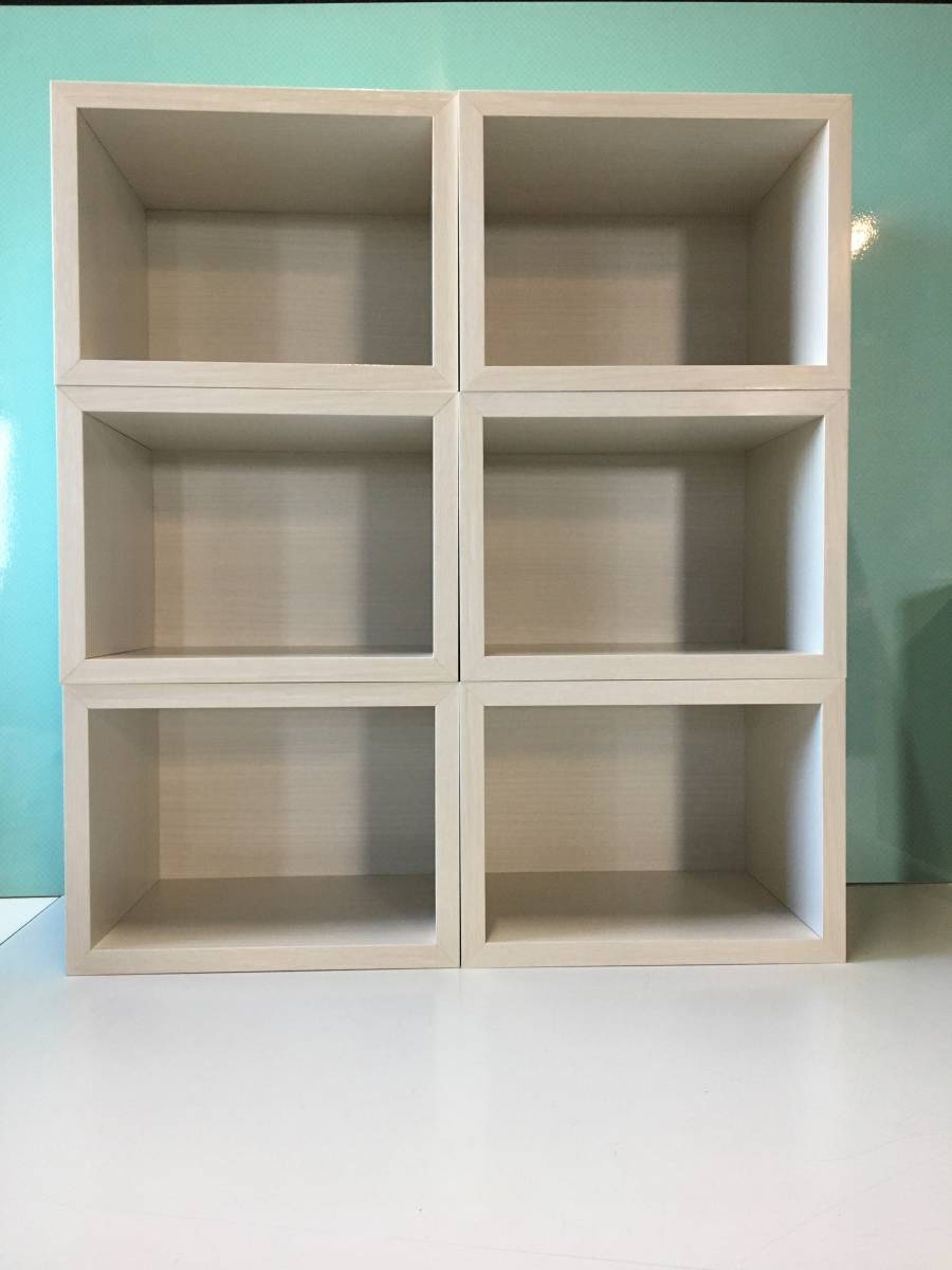 わけあり商品　在庫処分　木製　収納箱/ＣＤ/本/ＤＶＤ/３ＤＳソフト/スイッチゲームソフトが入る6個　木目ホワイト　子供部屋に隙間家具_1