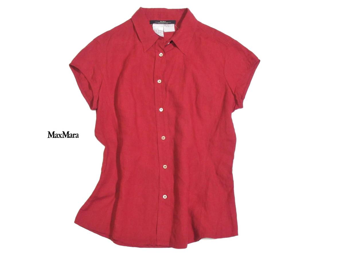 Maxmara マックスマーラ リネン100％ キレイ色 シャツ L 【公式通販】