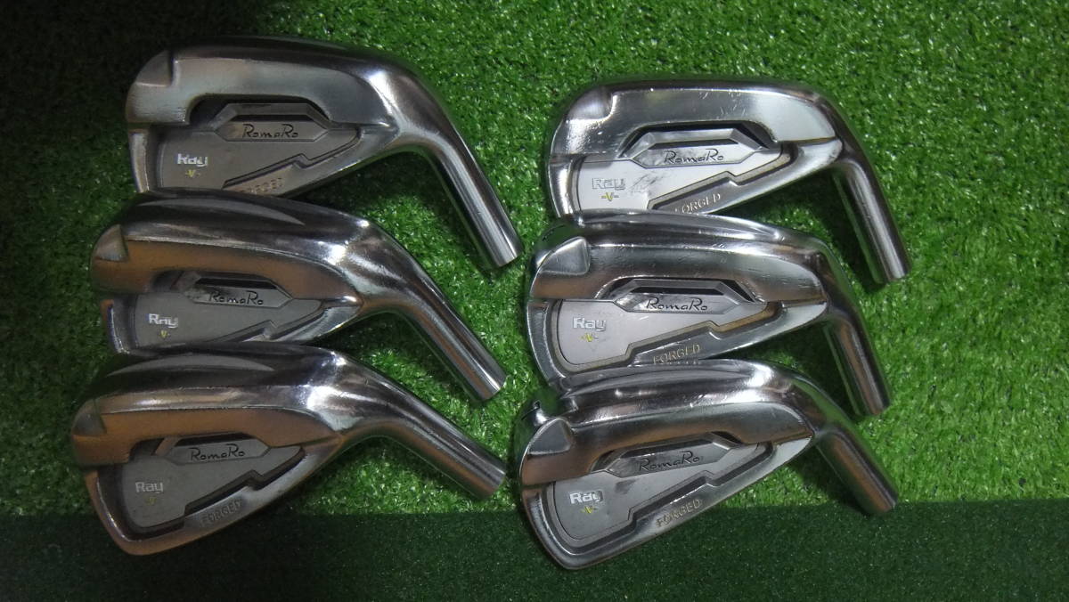 人気の地クラブ！ロマロ　Ray V FORGED 2016年モデル　アイアンヘッド　5－PWの6個　メッキ剥無　ランクC　打感操作性抜群のRomaroです　