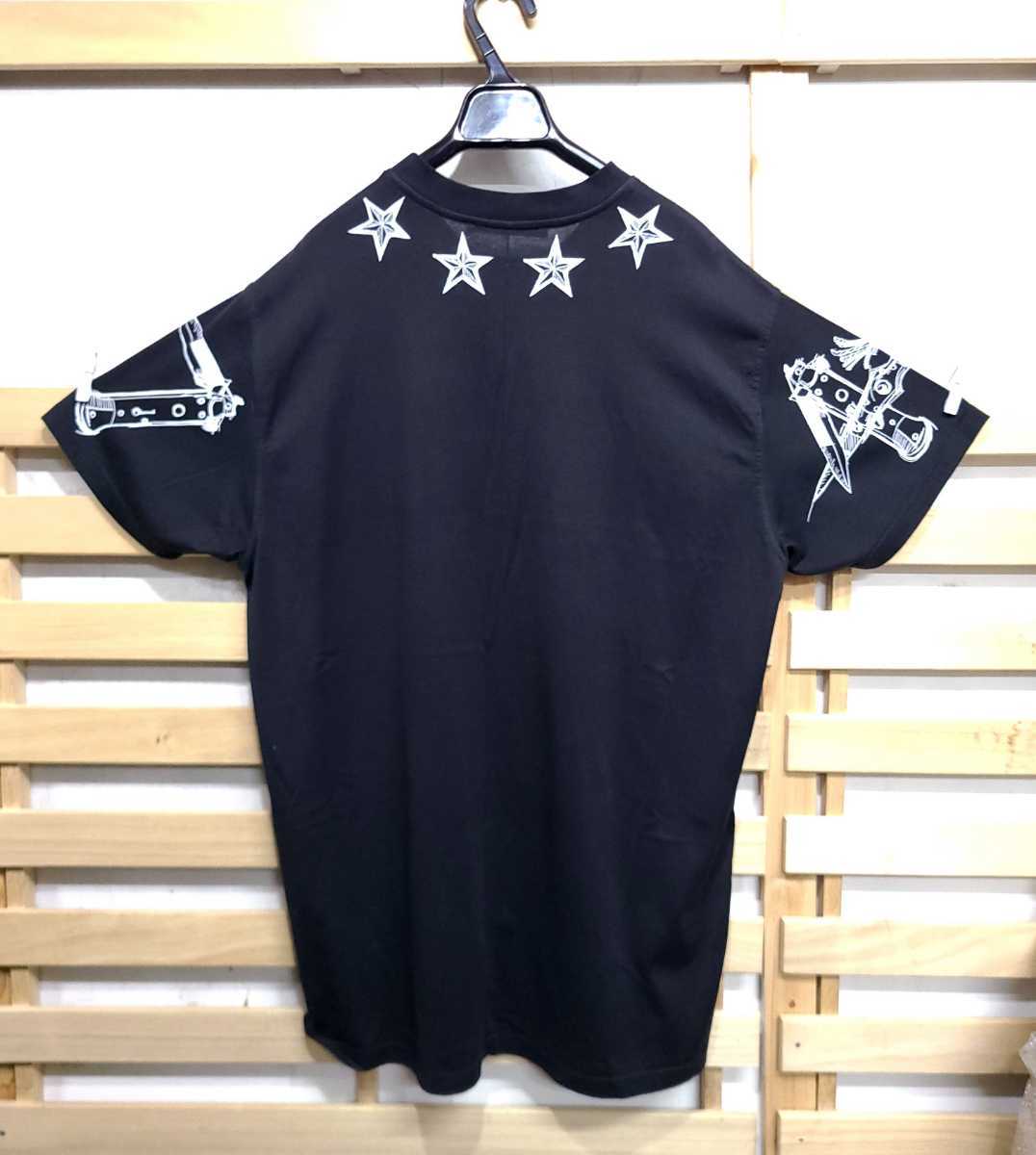 美品GIVENCHYナンバリング スター ワッペンTシャツ ブラック XS