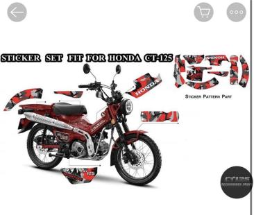 CT125 ハンターカブ グローイングレッド イメチェン 迷彩 デカール ステッカー 塗装 全塗装 赤 サイドカバー フェンダー HONDA JA45 