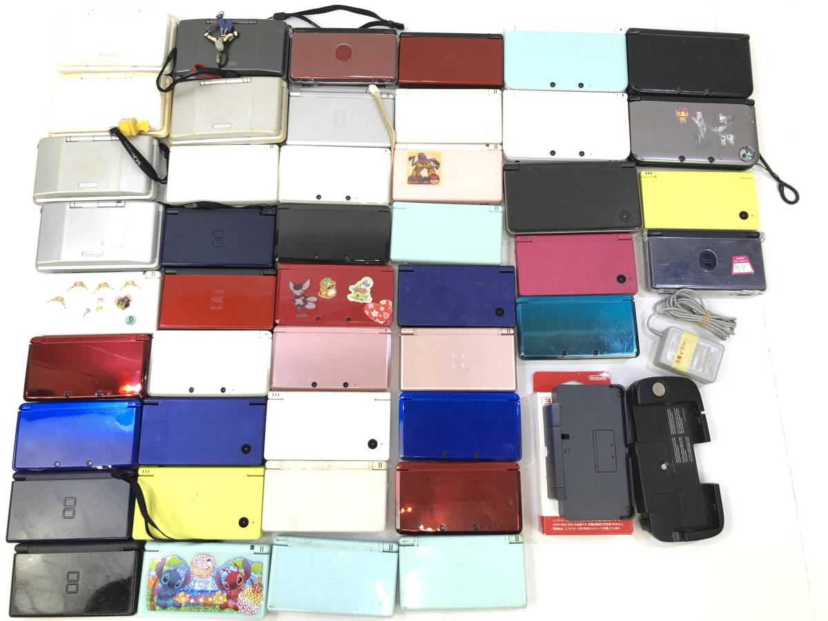 (19697)【1円スタート】ジャンクDS＋3DS 大量まとめ売り (DS 6台/DS lite 18台/DSi 6台/3DS 4台/3DS LL 10台/他) パーツ取り ジャンク品