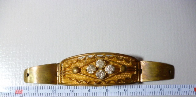 アンティーク、髪飾り、金工根掛け