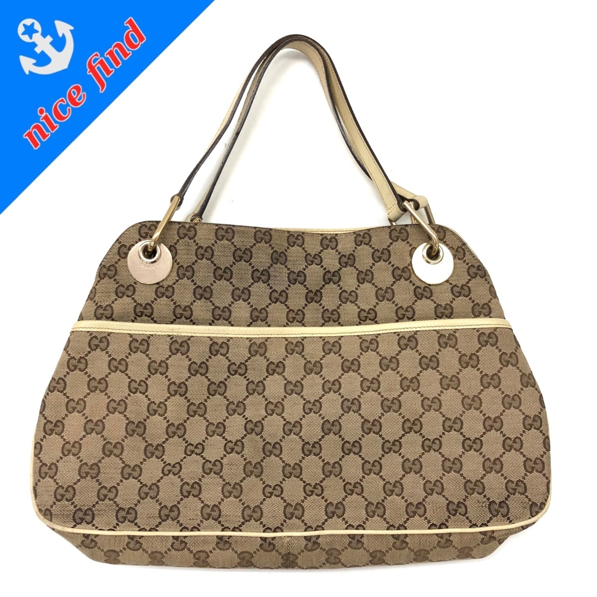 ◆グッチ GUCCI◆GGキャンバス 121023 トートバッグ GG柄 ベージュ レディース
