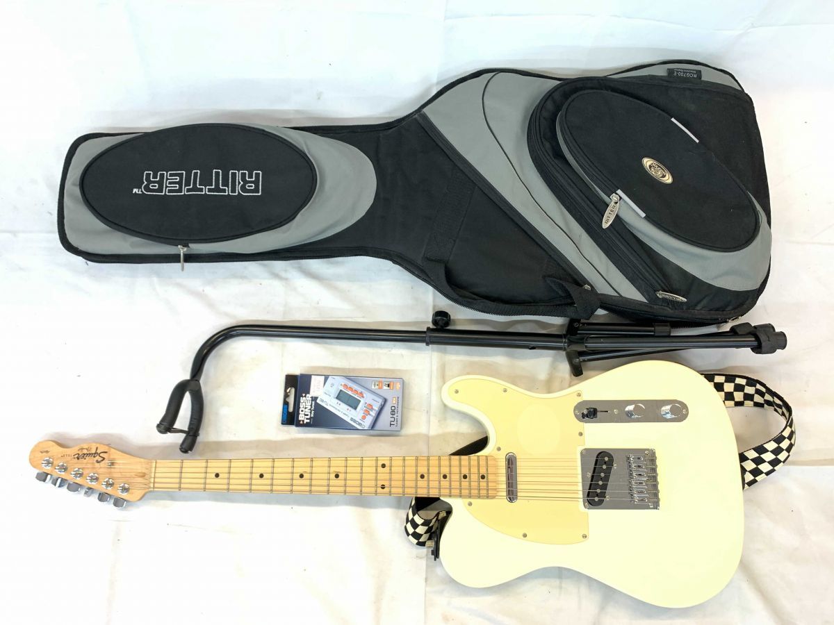 ★希少★Squier Fender TELE Affinity Series スクワイア フェンダー エレキギター テレキャスター ソフトケース チューナー　YSTT0711-7