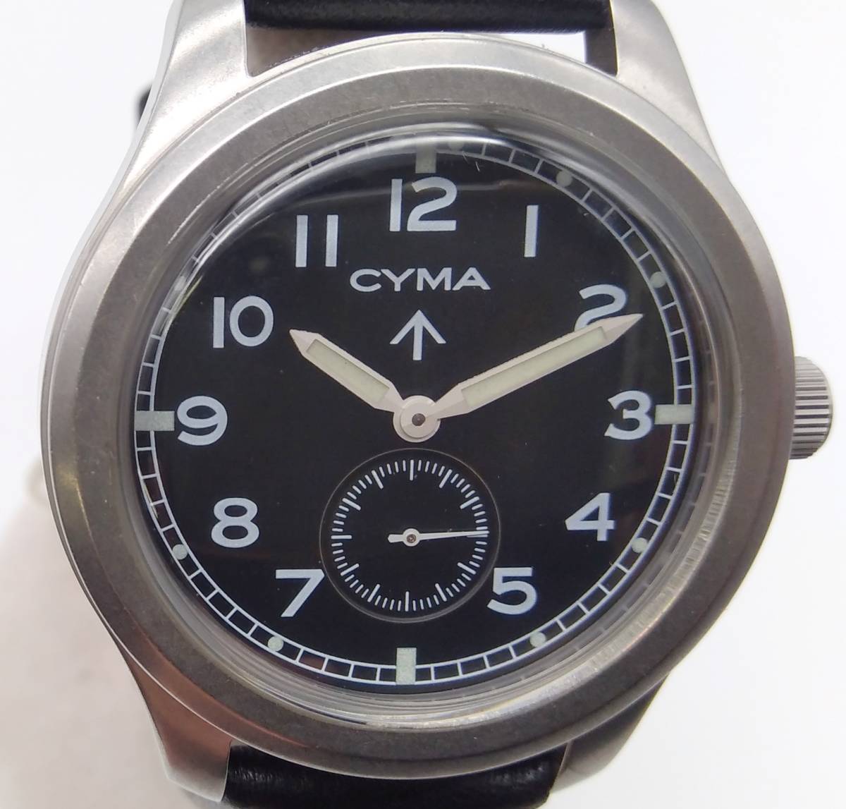 美品】 CYMA シーマ P14540 W.W.W メンズ クォーツ アナログ レザー 