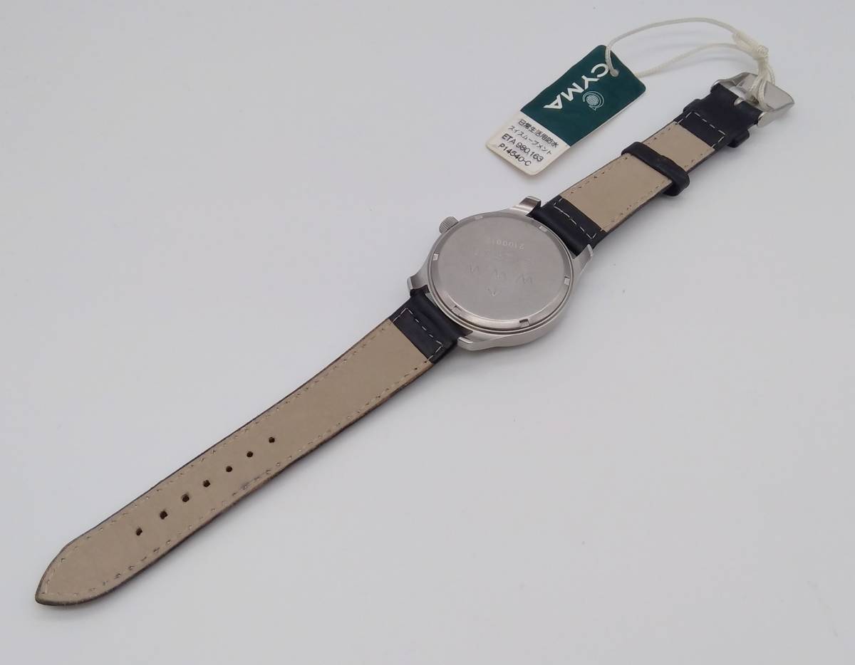 美品】 CYMA シーマ P14540 W.W.W メンズ クォーツ アナログ レザー 
