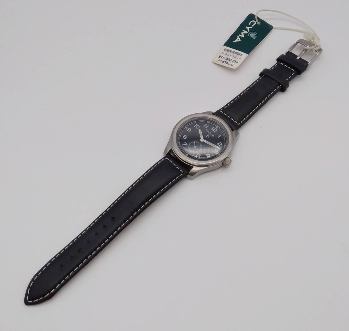 美品】 CYMA シーマ P14540 W.W.W メンズ クォーツ アナログ レザー 