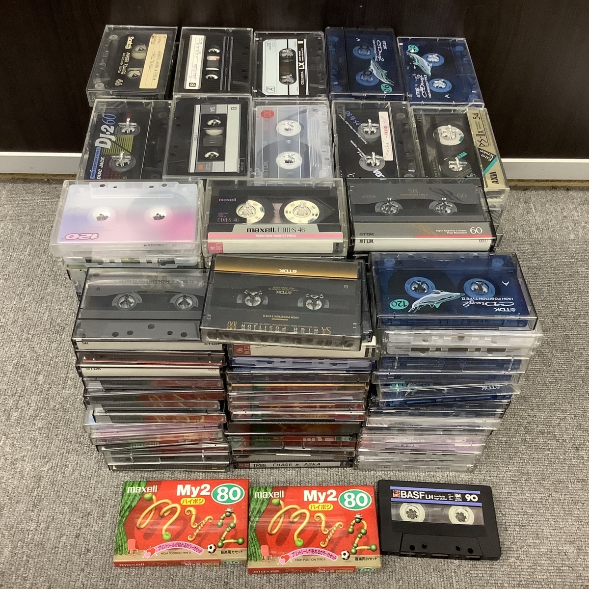 ♪同梱不可 1円～ 録音済み カセットテープ 200本以上 まとめ ジャンク ハイポジ TDK COLUMBIAなど@H745