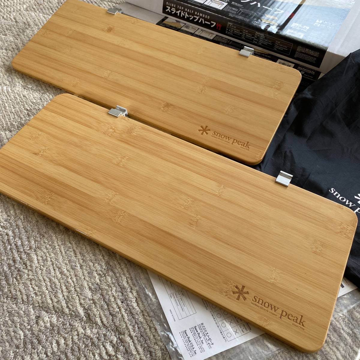 美品snow スノーピーク スライドトップロングハーフ竹 CK-154T 2個