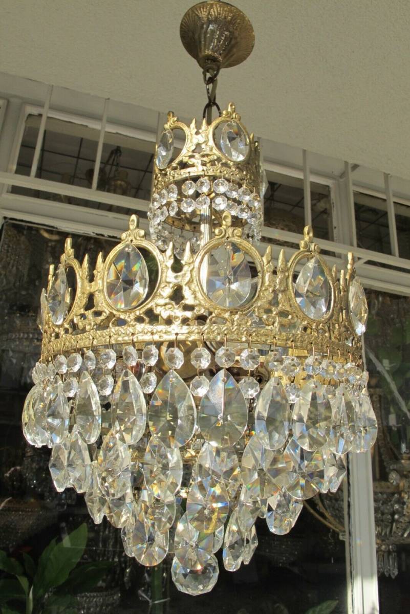 ☆ フランス製 アンティーク シャンデリア 1940年代 希少品