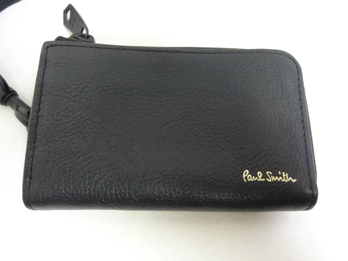 美品☆Paul Smith ポールスミス ラウンドジップ ミニ財布 メンズ 革 