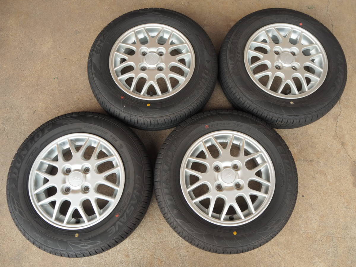 K259　送料無料　ダイハツ純正　4.5Jx13 +45 PCD100 4穴　145/80R13　4本9分山　アルミホイール　13X4.50B　ムーブ　タント　ミラ