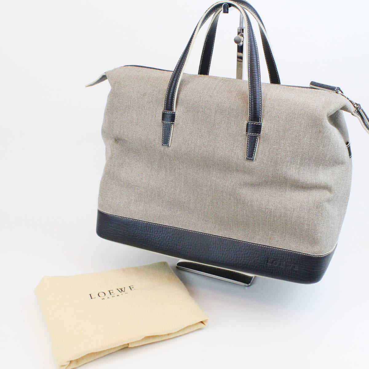 LOEWE ロエベ キャンバス レザー トートバッグ ハンドバッグ 