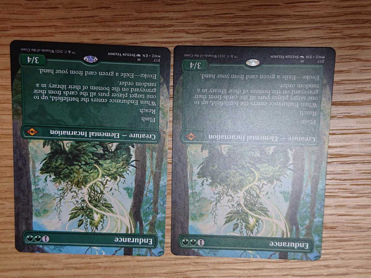 MTG 忍耐 2枚セット 拡張 忍耐 MTG 4枚セット 394)□拡張アート□