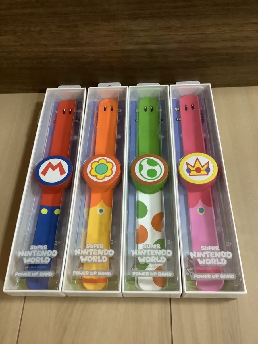 USJ パワーアップバンド ピーチ ヨッシーセット マリオワールド 美品 パワーアップバンド 4本セット マリオ ピーチ ヨッシー デイジー