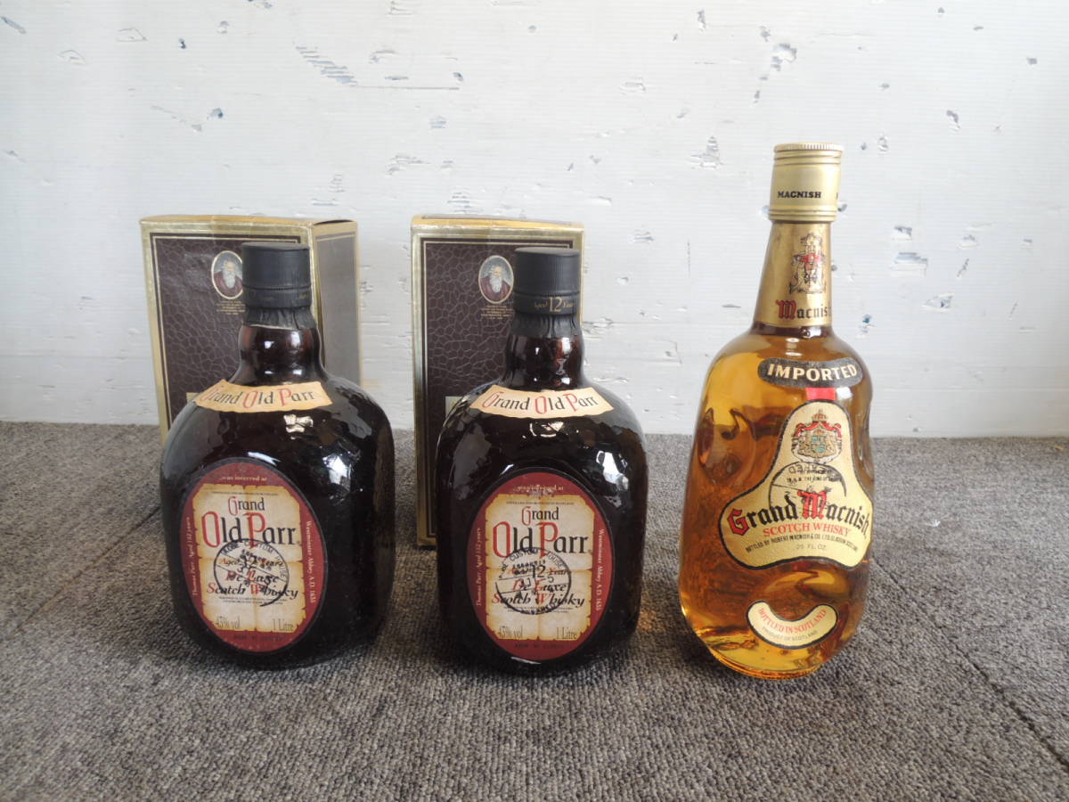 ◆未開栓 洋酒 old parr オールドパー 12年 1L 43度 スコッチ IMPORTED Grond Macnish WHISKY ウィスキー まとめて /管理:3615A11