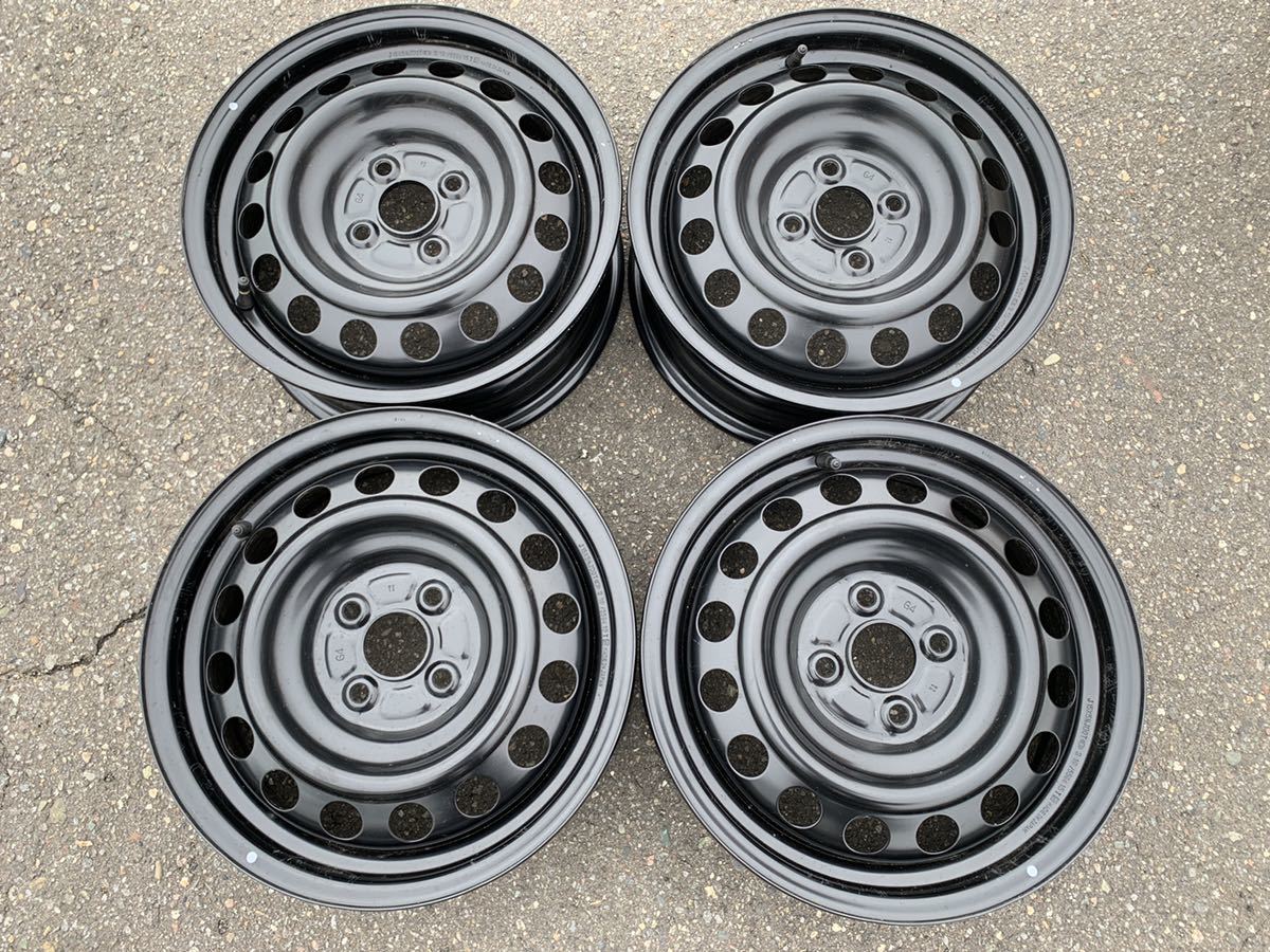 新車外し 純正トヨタスチールホイール 鉄ホイール スチールホイール トヨタ純正 新車外し 黒 J15×5 1/2 JDOT 15