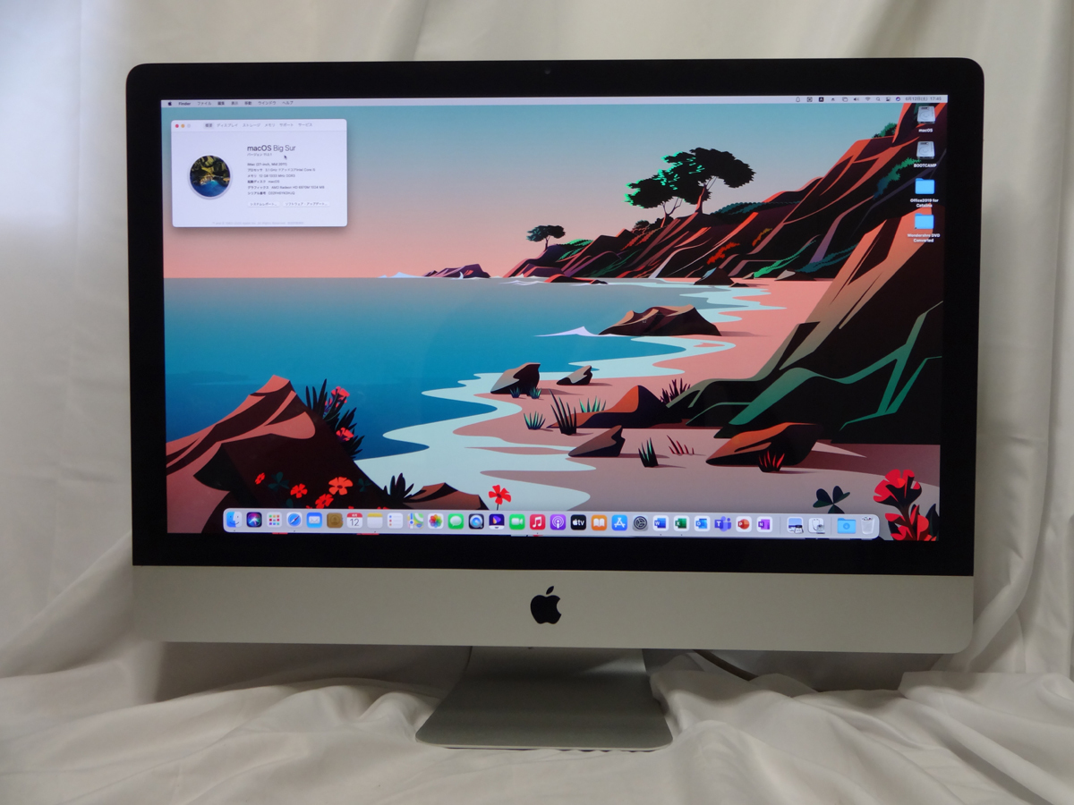 ☆美品☆iMAC-A1312-画面27型-Mid-2011-Core-i5-Big Sur+