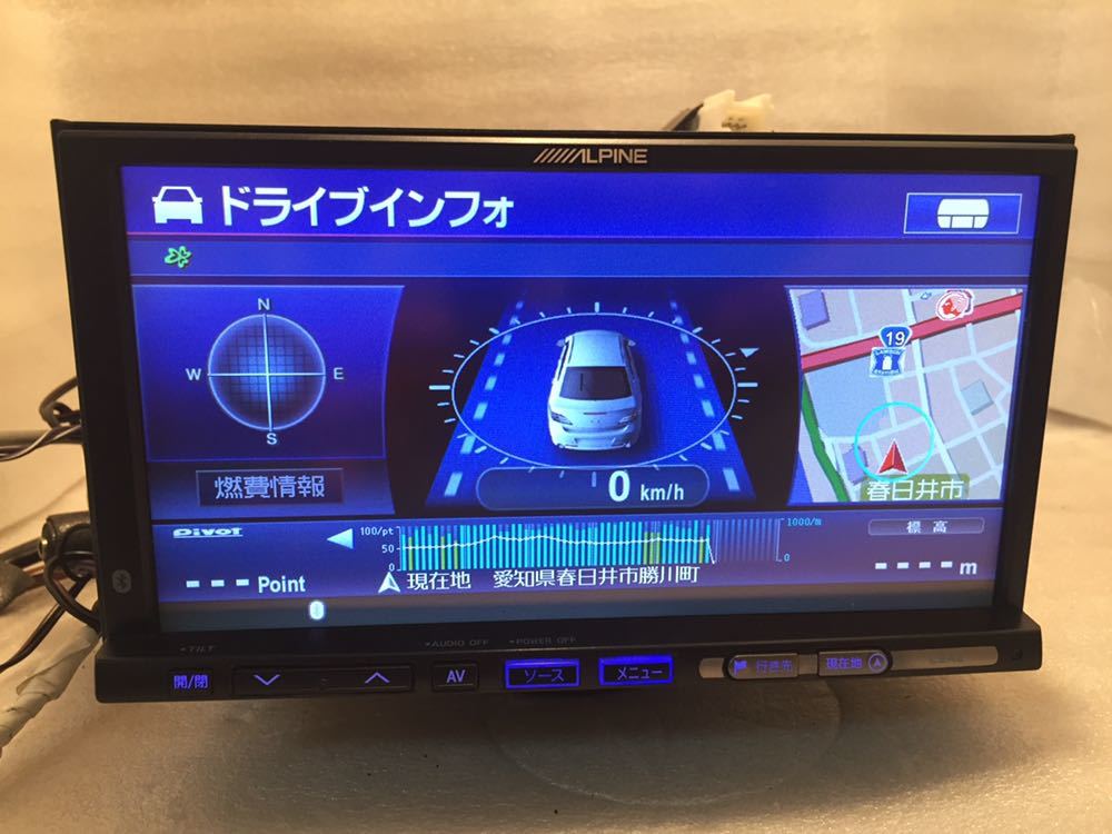 動作確認済み ☆ ALPINE C9A2 V6 650 フルセグ地図年CD/DVD/再生/TV テスト済み配線付き