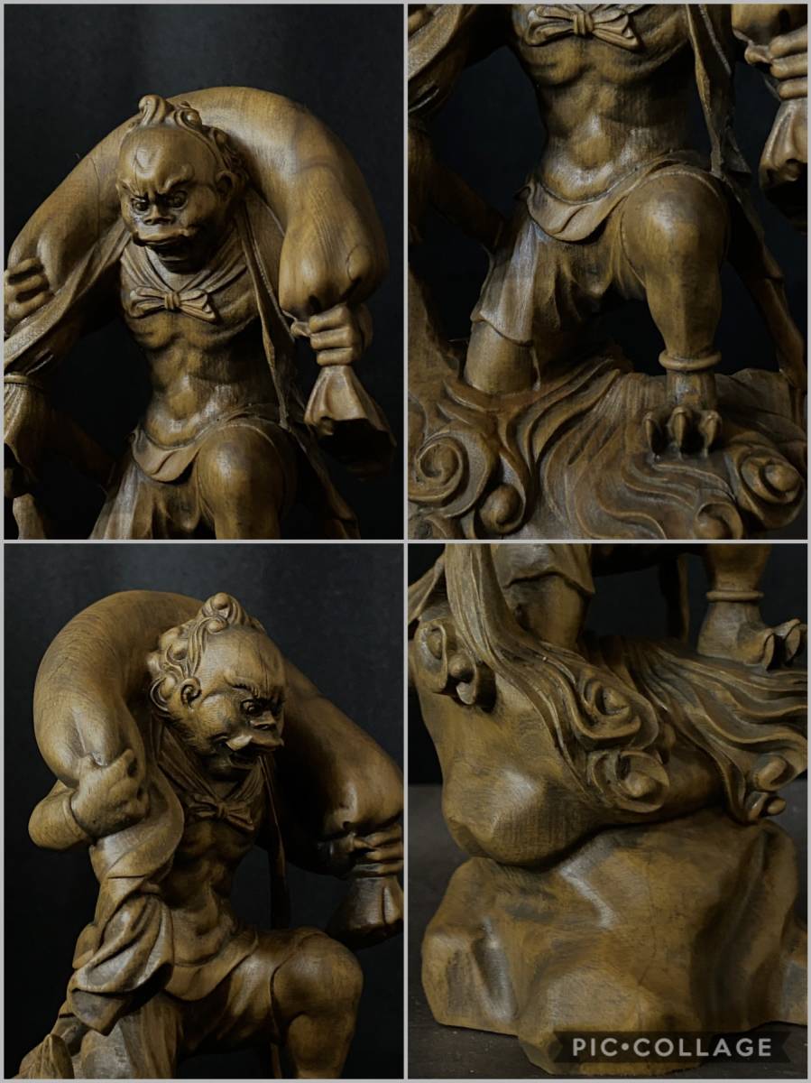仏教工芸品 総柘植材 井波彫刻 時代彫刻 極上彫 木彫仏像 精密彫刻