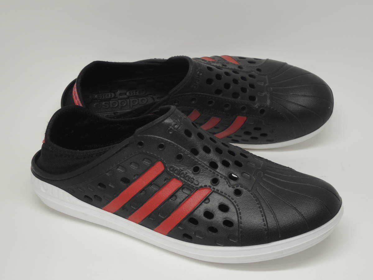 Yahoo!オークション - 即決 レア adidas COURT ADAPT 黒 赤 26.5 