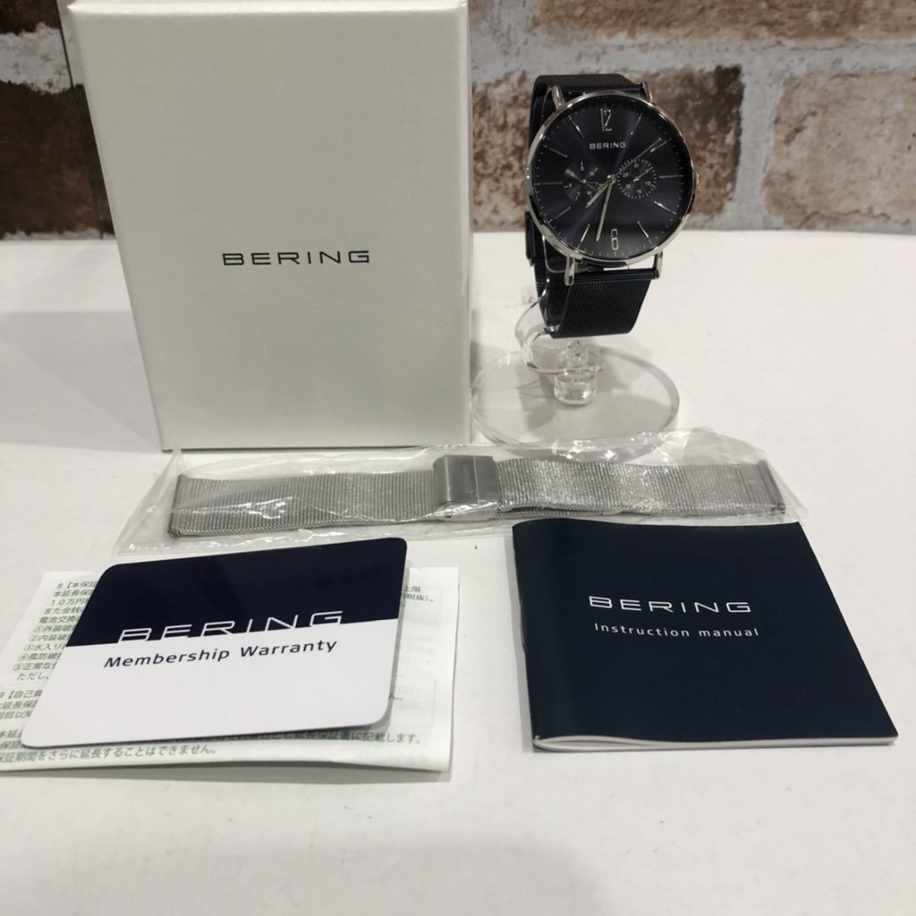 MH66-275) 中古 BERING 腕時計 動作品 BE14240 日本製 クォーツ 