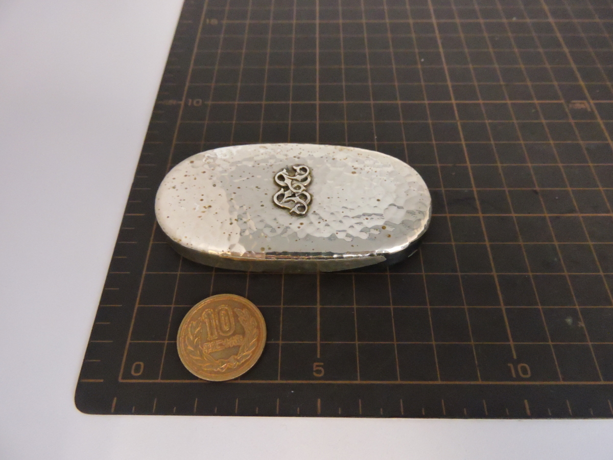銀製刻印 小判型楊枝入れ 小物入れ SILVER 小箱