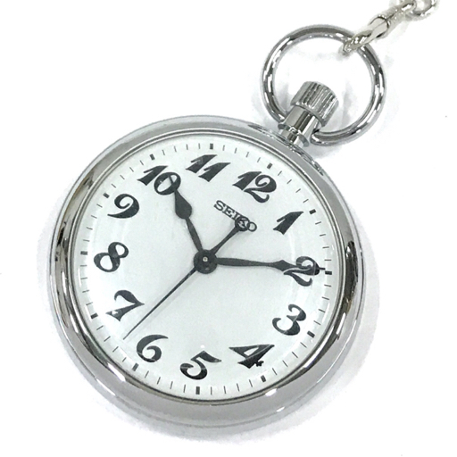 鉄道時計SEIKO 7C21-0A11 ホワイト文字盤 セイコー クォーツ 懐中時計 7C21‐0A11 鉄道時計 ホワイト文字盤 未
