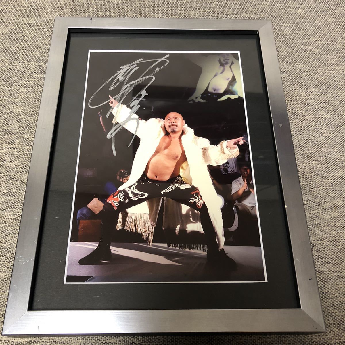 激レア プロレス 武藤敬司 小島聡 直筆サイン写真フレームセット 額