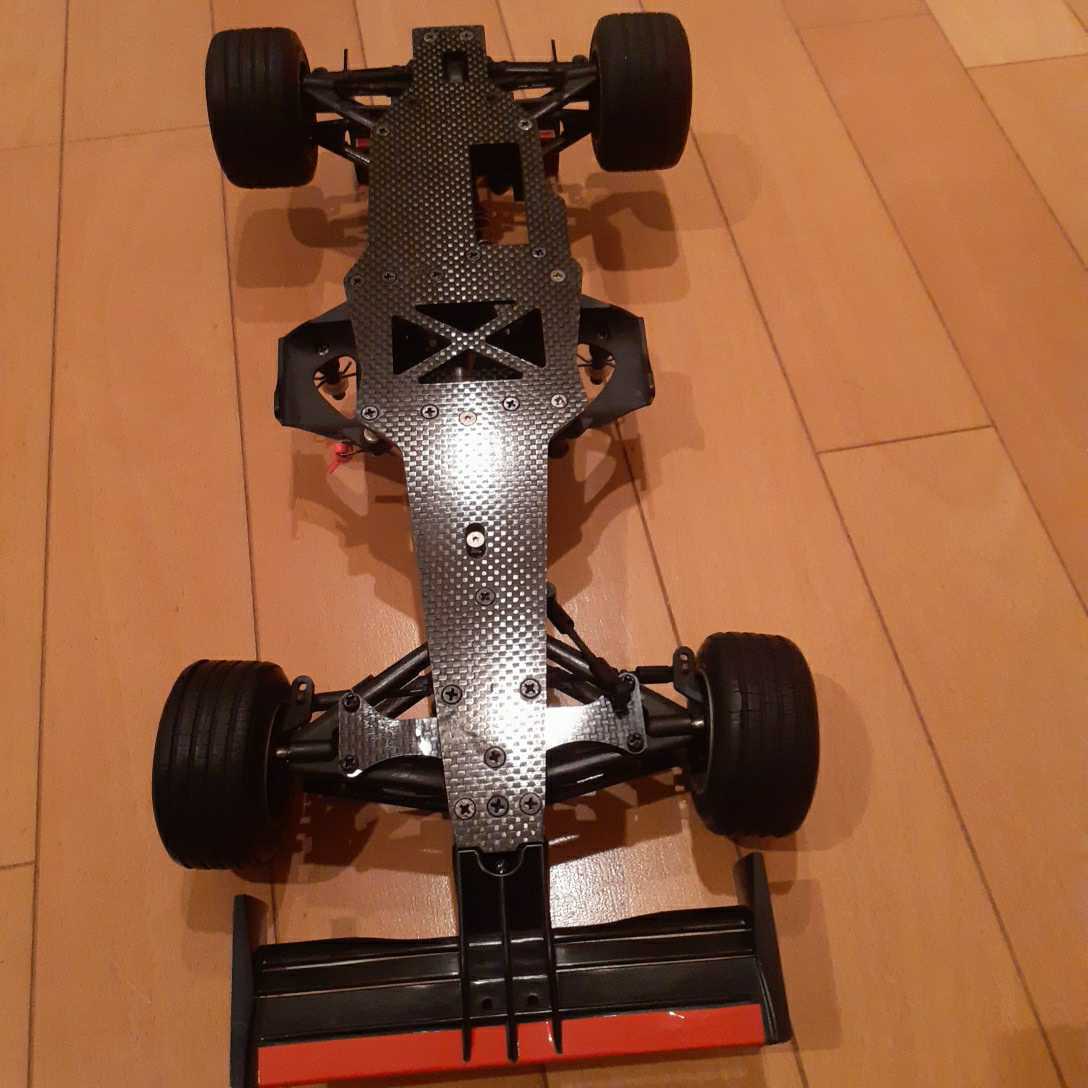 タミヤ F201 カーボンシャーシ フェラーリボディ 製作途中ボディ付き