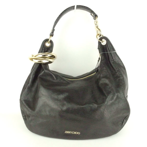 【美品】JIMMY CHOO ジミーチュウ スカイバッグ 1点 ブラック系 レザー ワンショルダー AY1027C