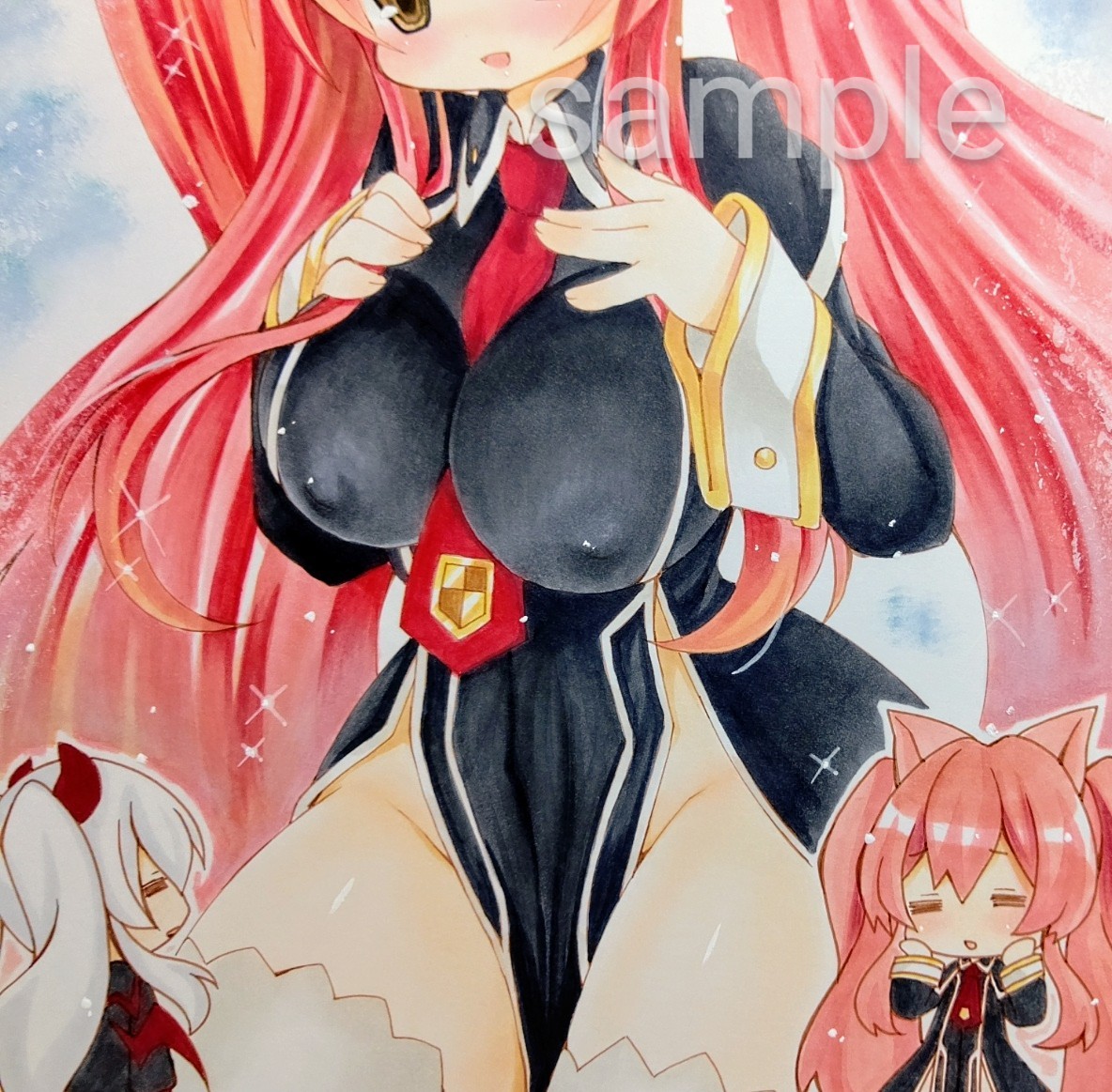 同人手描きイラスト アロエ+グリムアロエ 「成長アロエ」/クイズマジックアカデミー マジアカ QMA