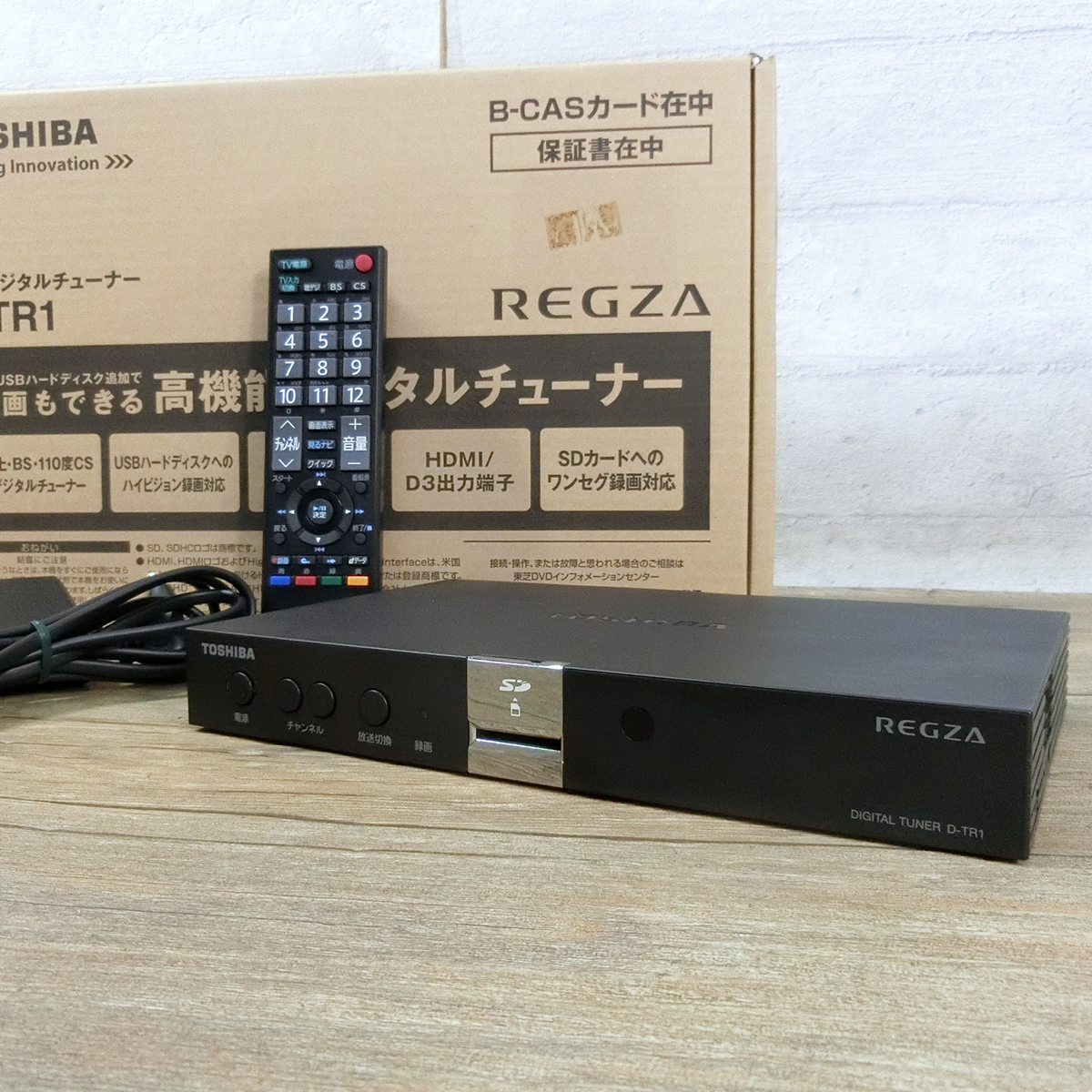 地デジ受信確認済み TOSHIBA 東芝 レグザチューナー D-TR1 リモコン