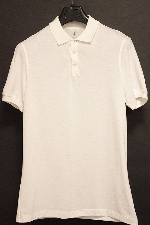  Brunello Cucinelli ブルネロクチネリ SLIM FIT 半袖 鹿の子 ポロシャツ ホワイト Ｓサイズ メンズ イタリア製(男性用)｜売買されたオークション情報、yahooの商品情報をアーカイブ公開 - オークファ 男性用