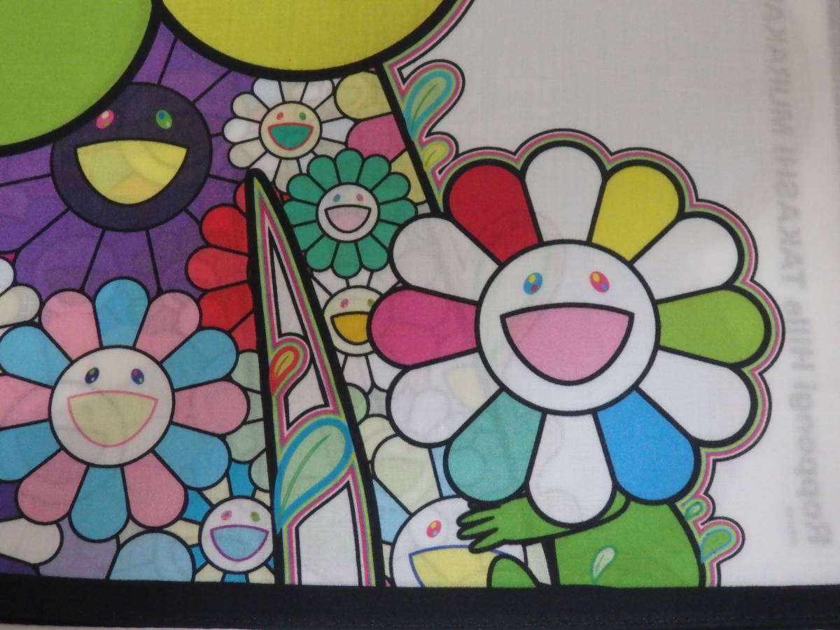 村上隆 カイカイキキ お花の親子 ハンカチ 村上隆＜お花＞モチーフの