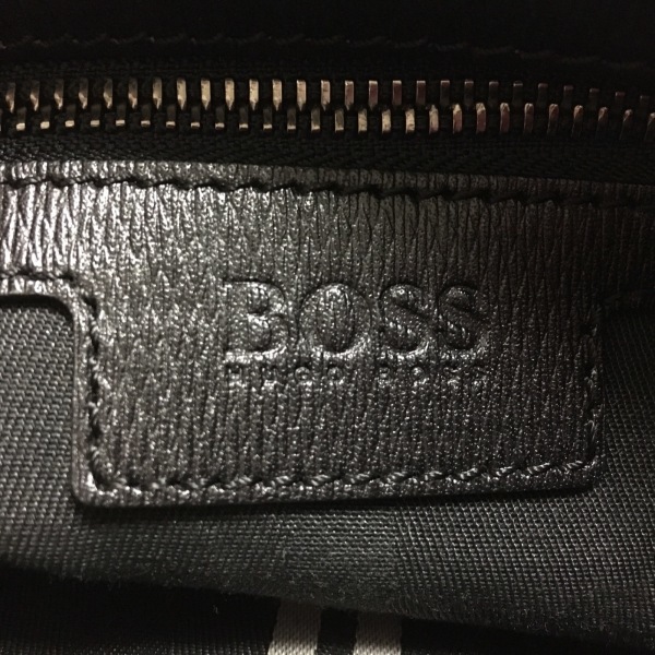 ヒューゴボス HUGOBOSS ショルダーバッグ - ジャガード×レザー ダークグレー×黒 バッグ BOSS HUGO ヒューゴボス クロス リポーターバッグ ヒューゴボス)