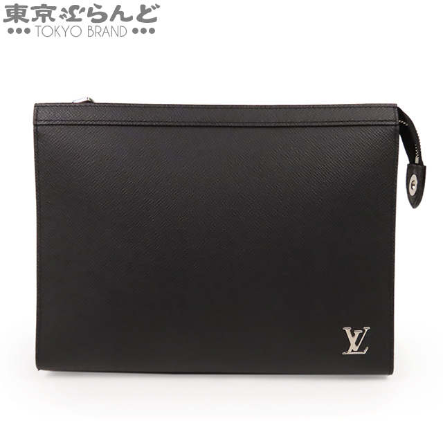 101532030★ルイヴィトン LOUIS VUITTON タイガ ポシェット ヴォワヤージュ セカンドバッグ 黒 ブラック ノワール メンズ M30450