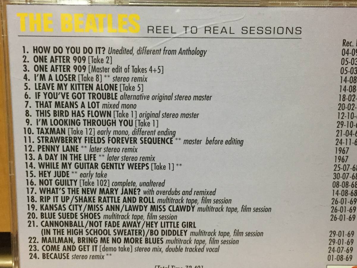 入手困難】THE BEATLES CD2枚セット『Reel To Real Sessions』『Rockin 