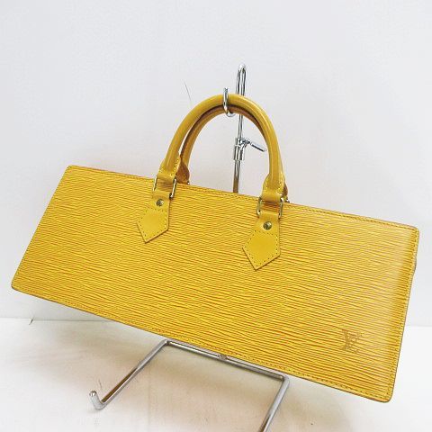 希少 ルイヴィトン エピ サックトリアングル ハンドバッグ イエロー 黄色 定番，限定SALE ルイヴィトン LOUIS VUITTON エピ サック トリアングル