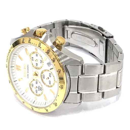 SEIKO セイコー 腕時計 ウォッチ ジウジアーロ SBPJ007 セイコー スピリット クロノグラフ デイト コンビカラー 8T63-00D0 箱 説明書 コマ付 QZ メンズ 腕時計 SEIKO