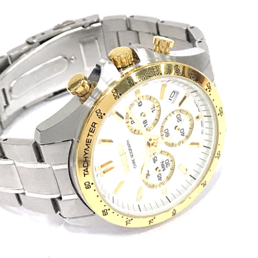 SEIKO セイコー 腕時計 ウォッチ ジウジアーロ SBPJ007 セイコー スピリット クロノグラフ デイト コンビカラー 8T63-00D0 箱 説明書 コマ付 QZ メンズ 腕時計 SEIKO