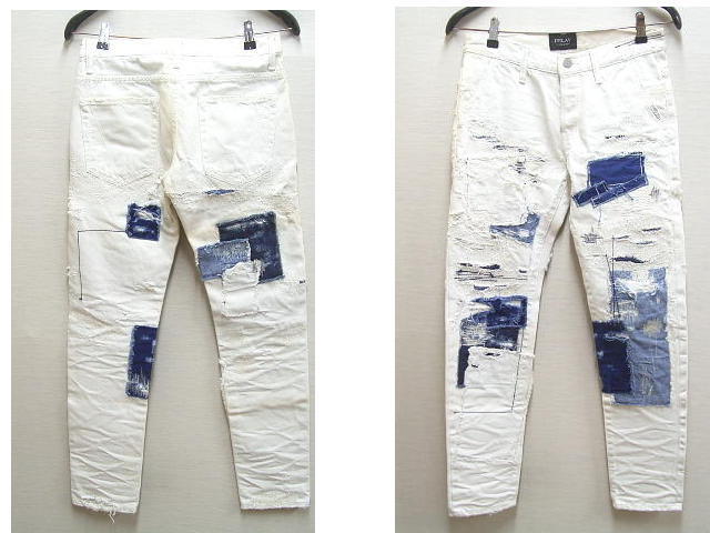 即決[1]DELAY by Win&Sons 15AW Victor Denim リペア ホワイト デニム