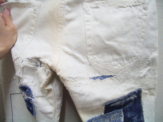 即決[1]DELAY by Win&Sons 15AW Victor Denim リペア ホワイト デニム