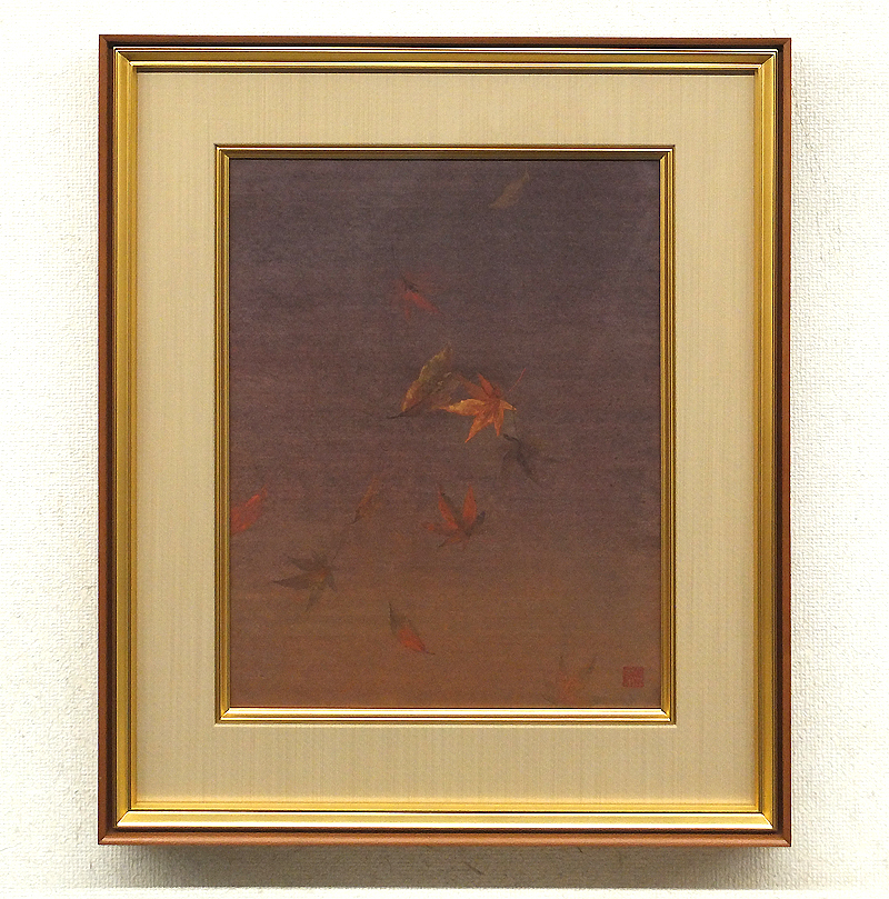 GLC】上村純一郎 「夜風」 日本画10号共シール 上村家四代目（上村松園