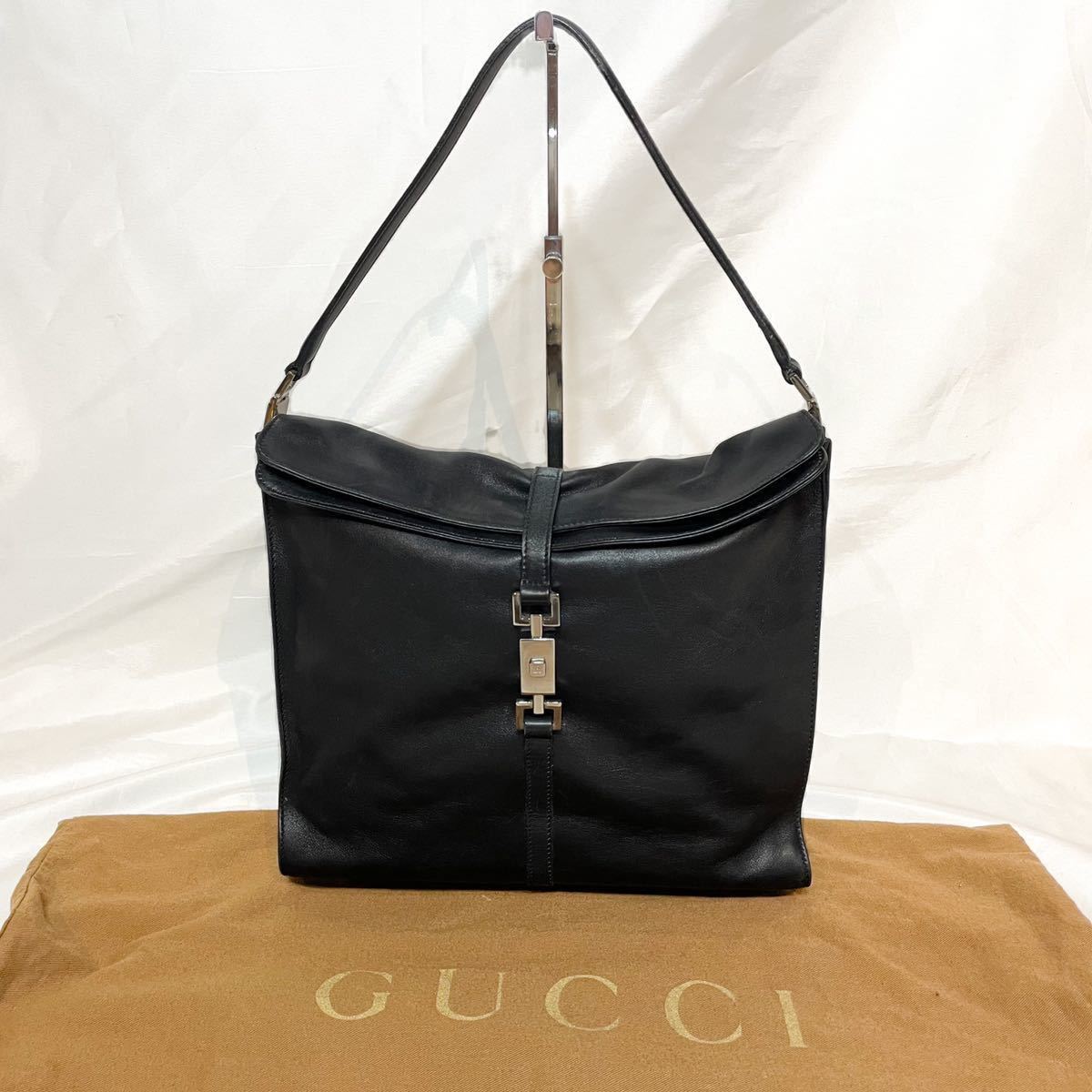 1円～ 最高級 GUCCI グッチ フルレザー ジャッキー金具 ショルダー 