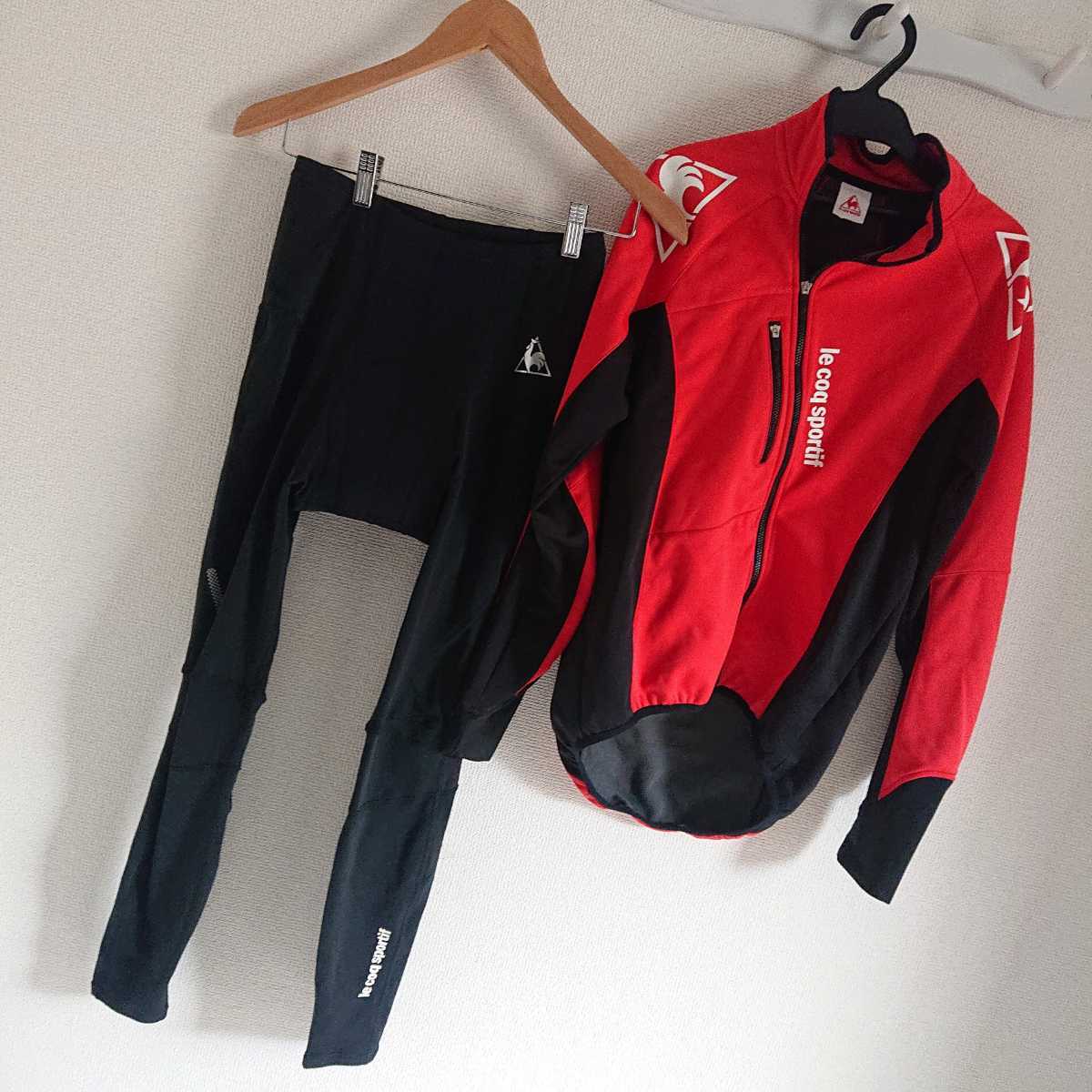 【本物保証，人気SALE】 le coq sportif メンズS サイクルジャージ 上下セット サイクルウェア ボンディングジャケット サイクルパンツ h072(Sサイズ)｜売買されたオークション情報、yahooの商品情報をアーカイブ公開 - オ 男性用