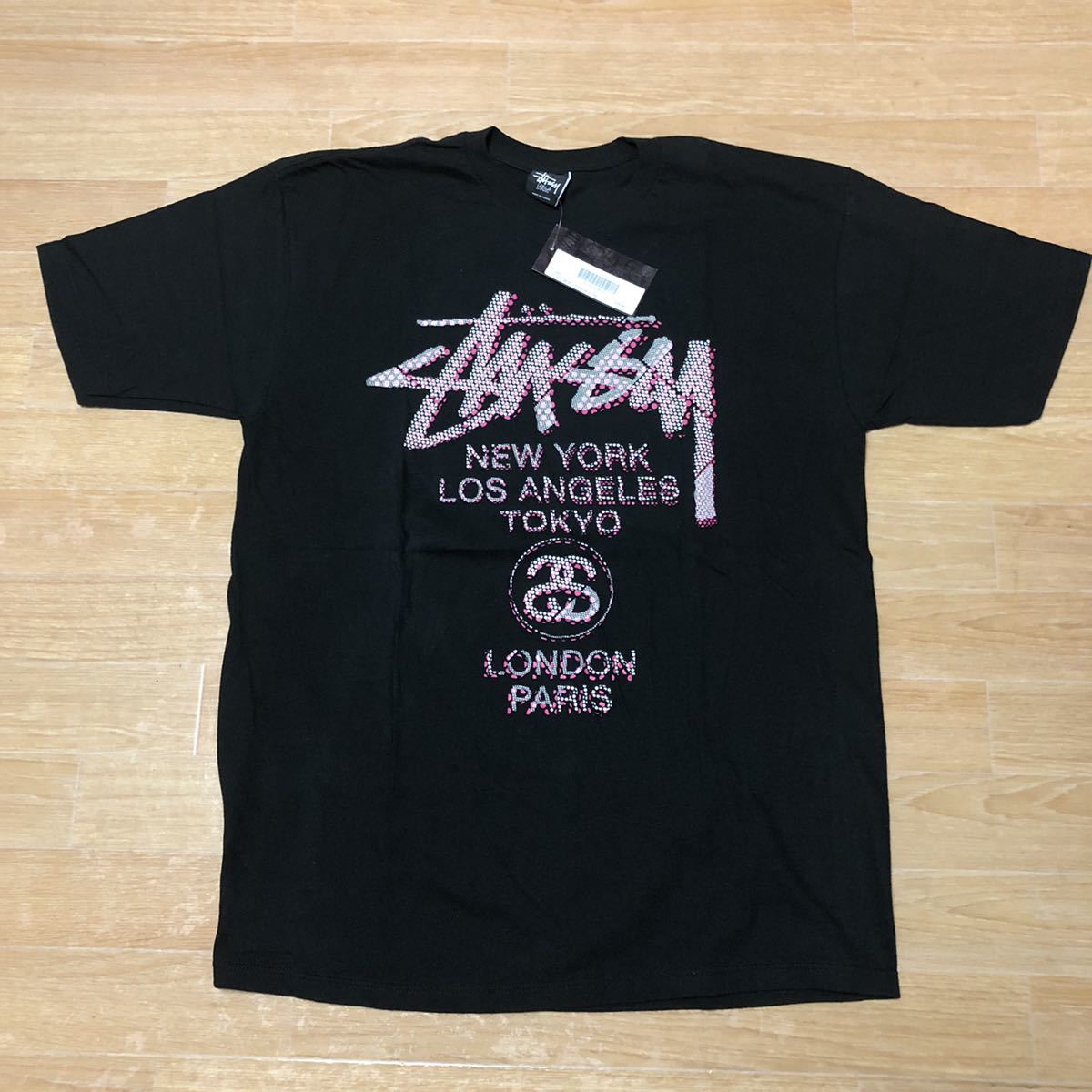 未使用 STUSSY WORLD TOUR HALFTONE Tシャツ L World Tour Stussy Shipping Free NOWRE现客
